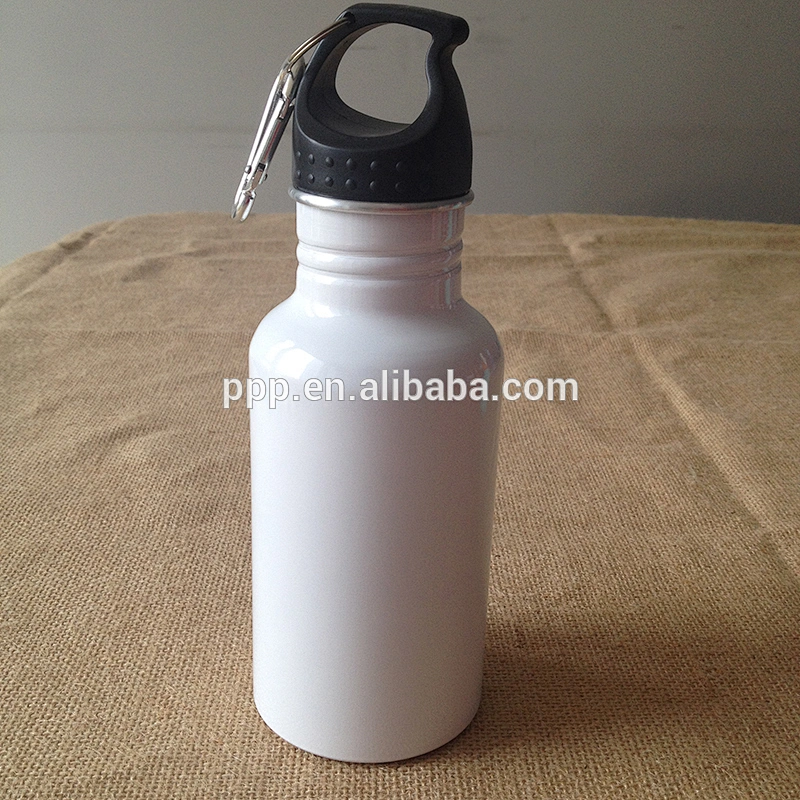 350ml hot sale single wall aluminium logo customized sports water bottle with fixed handle