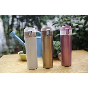 Matt black insulated vacuum flask/ thermos tea mug/ pretty thermos flask
