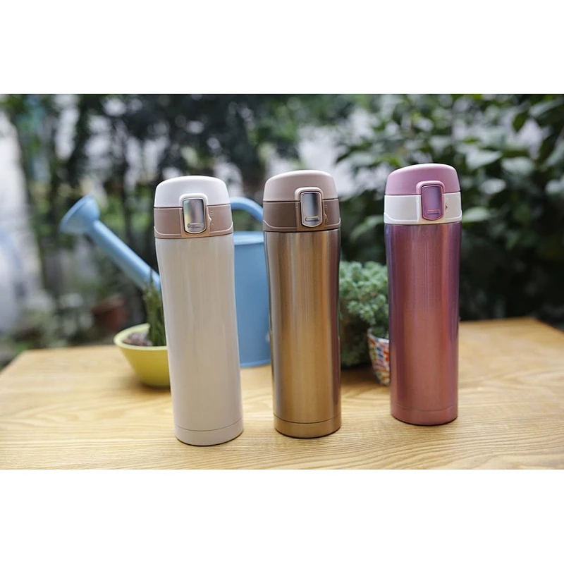 Matt black insulated vacuum flask/ thermos tea mug/ pretty thermos flask