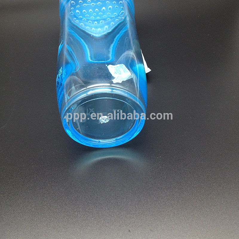 600ml eco-friendly BPA free cute design single wall plastic bottle with rosebox and fixed handle