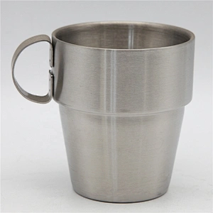 220 300ml Double Wall Stainless Steel Coffee Mug and Reusable Coffee Cup With  Handle