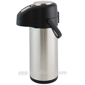 Double Wall Stainless Steel Vacuum Air Pot With Pump On Top