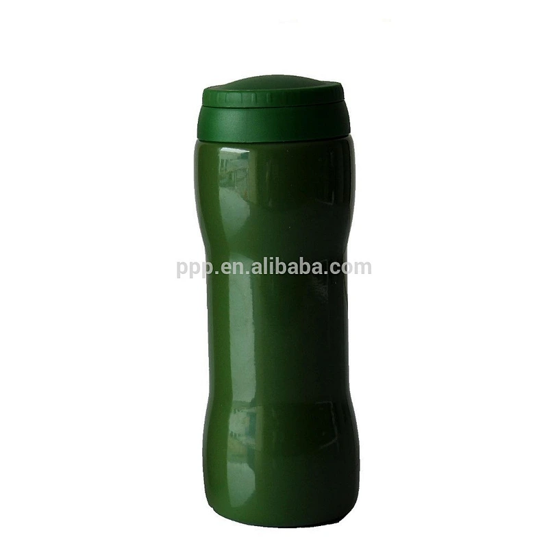 300ml/350ml/500ml double wall stainless steel double lids vacuum flask/creative design dumbbell bottle