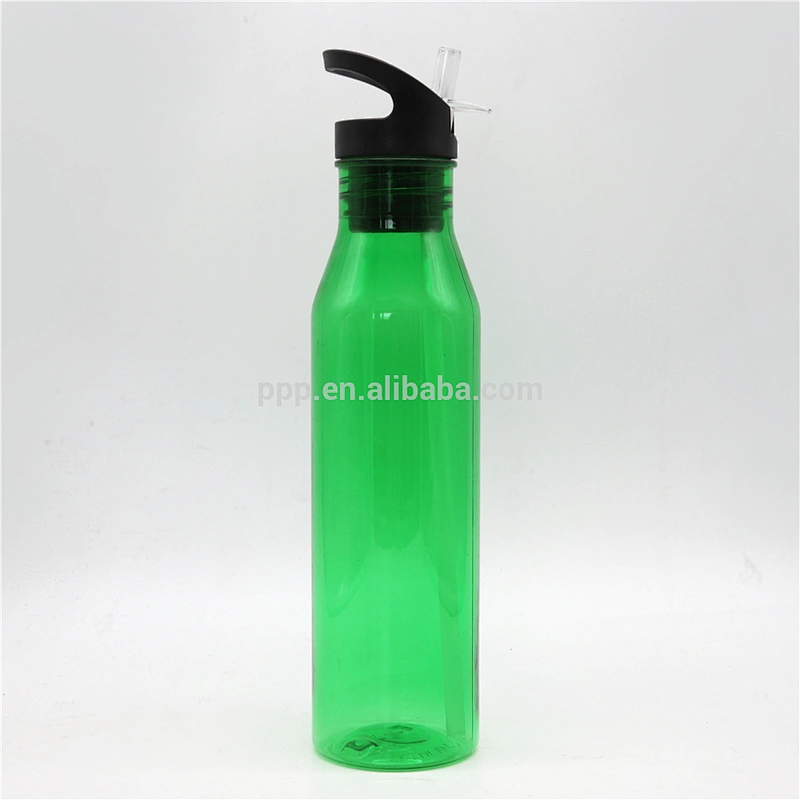 BPA free single wall plastic bottle with sipper and fixed handle\health care innovative design plastic bottle