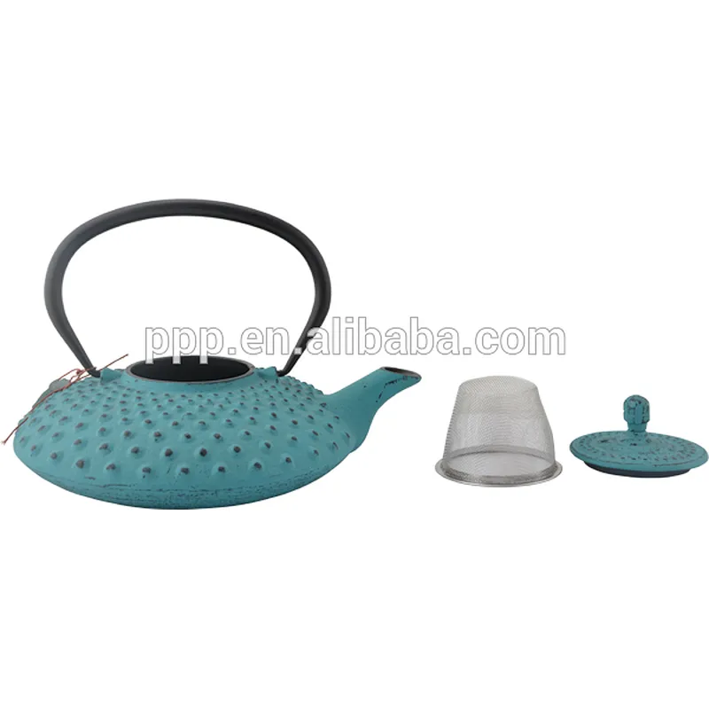 0.8L/32oz cast iron teapot Blue