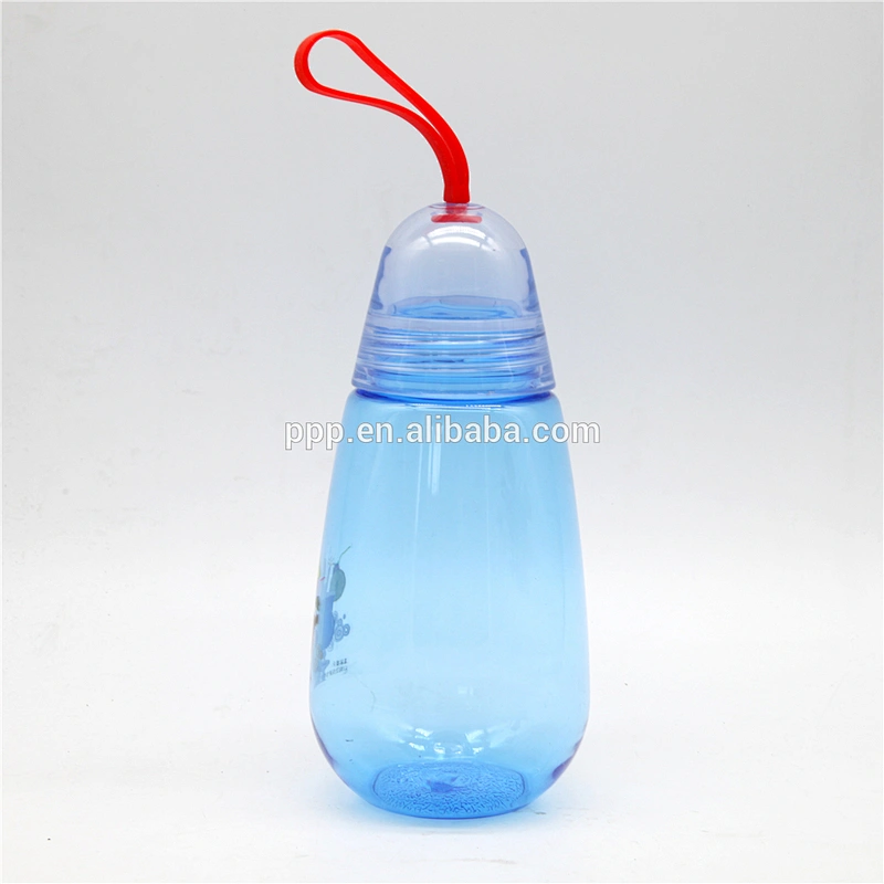 260ml single wall high quality plastic water bottle with handle for kids