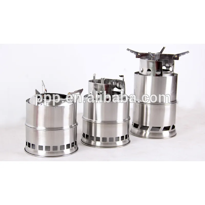 Stainless Steel Folding Camp Stove, Foldable Firewood Stove New