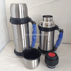 1L super leak-proof eco-friendly outdoor activity hiking use stainless steel travel bottle portable with strap