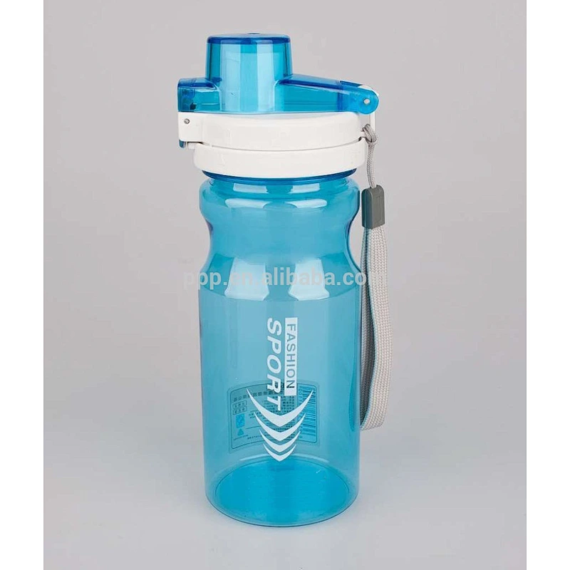 factory wholesale 500ml single wall plsatic logo customized sports water bottle with flip top lid/color optional/portable