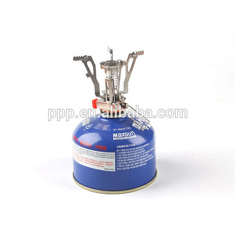 Outdoor Camping Gas Stove Mini Size Intergrated Easy Taken Aluminium Alloy Wind Proof Tableware LP Gas Stove