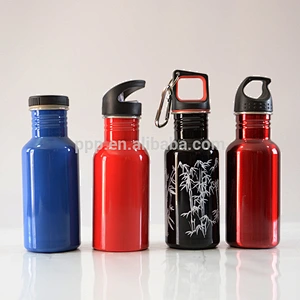 hot sale single wall aluminum logo customized sports bottle with heavy calibre and sorts of lids
