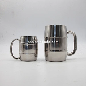 Hot sale food grade double-wall stainless steel insulated beer mug with handle