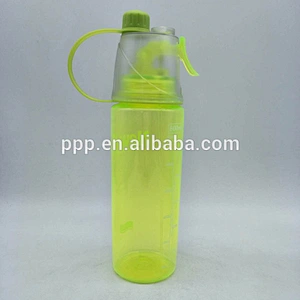2017 New Hot Sell Sports Mist Spray Water Bottle BPA Free Plastic Outdoor 600ml/400ml Travel Drink Bottle Spill Proof