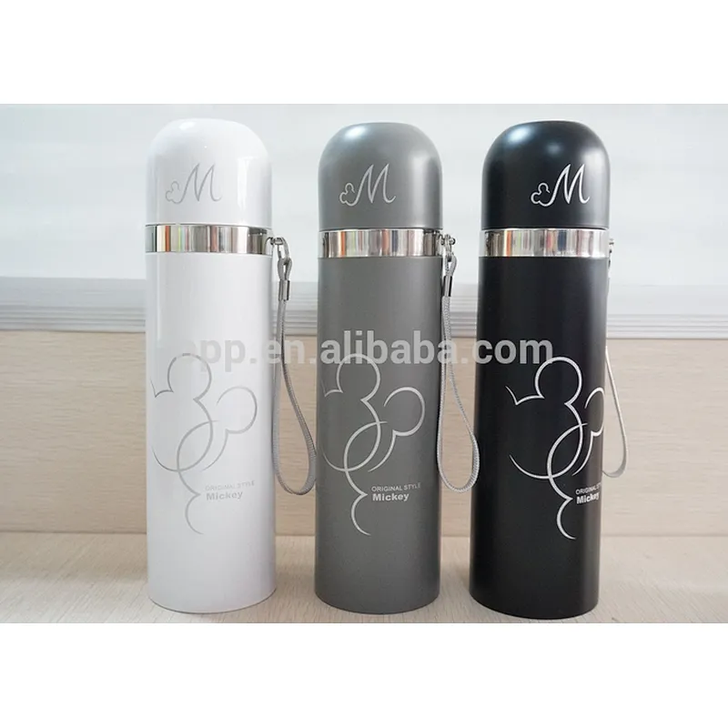 Classic Mickey Mouse double wall stainless steel portable bullet vacuum flask