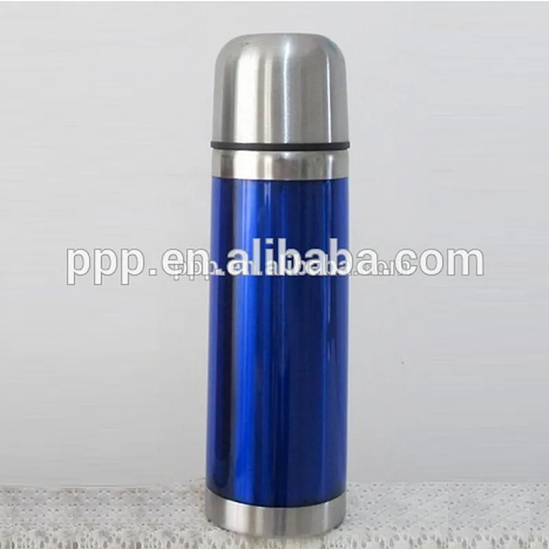 double wall stainless steel inner and plastic outer vacuum flask