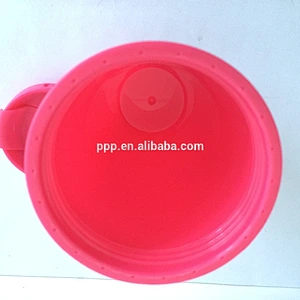 BPA free double wall clear plastic auto mug with flip lid