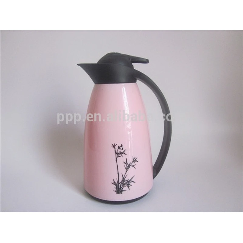1000ml factory direct wholesale inner glass outer plastic colored coffee mug with cute design