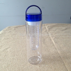 New design hot selling long fruit basket rod fruit bottle BPA free/fruit infuser with rosebox and fixed handle