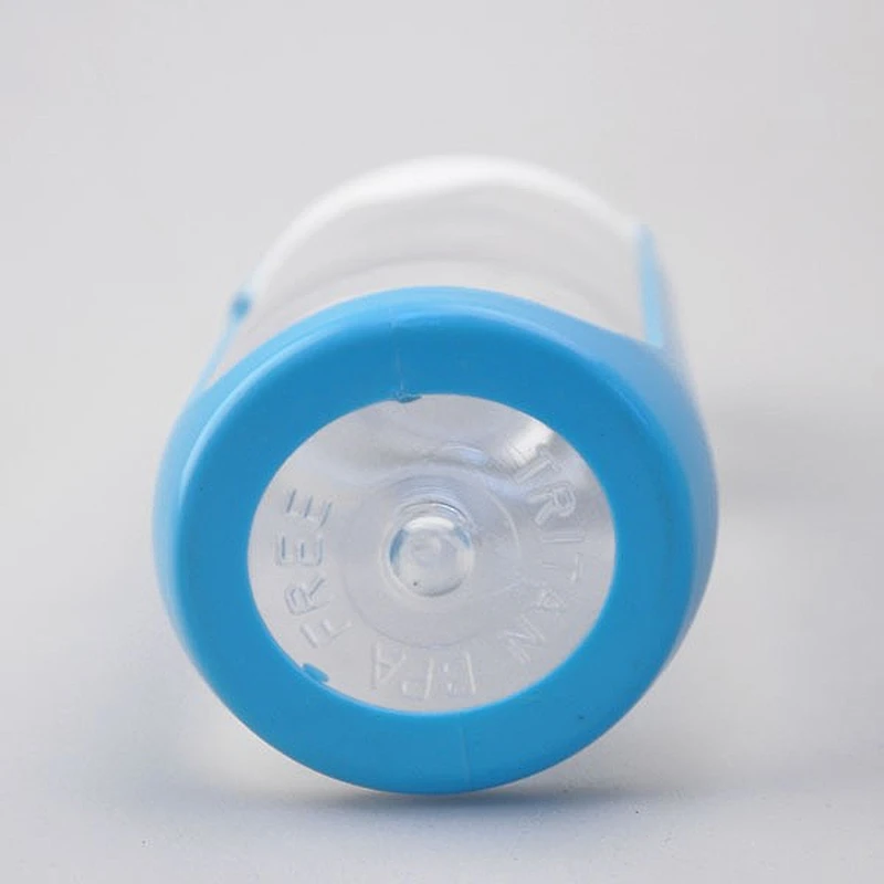 Plastic sports water bottle with top handle
