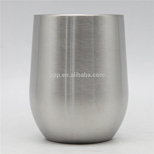hot sale double wall high-quality stainless steel logo customized beer mug without handle/egg shape