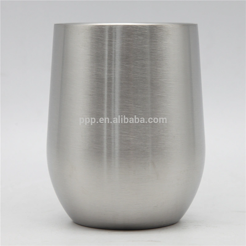 hot sale double wall high-quality stainless steel logo customized beer mug without handle/egg shape
