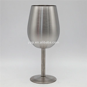 10oz single wall stainless steel long stem wine glass for wholesale