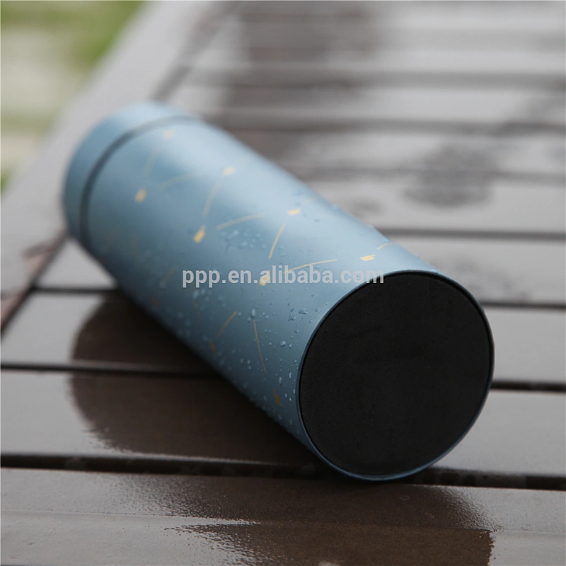 500ml double wall stainless steel vacuum insulated water tumbler with straight body and antislip on bottom/office-use