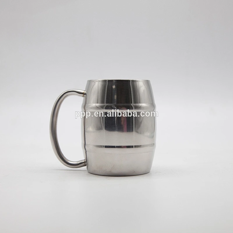 Hot sale food grade double-wall stainless steel insulated beer mug with handle