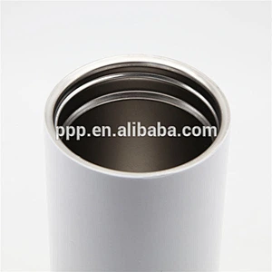 New White Cylinder Shape Water Tumbler 20oz 304 And 201 Double Wall Stainless Steel Insulated Vacuum Coffee Mug