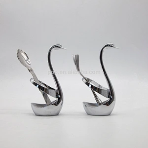 swan shape stainless steel creative tableware storage used for handling knife,fork and spoon