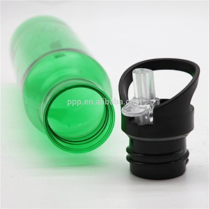 BPA free single wall plastic bottle with sipper and fixed handle\health care innovative design plastic bottle
