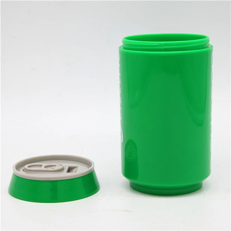Hot sell 350/450ml lenmon juice cola can AS material promotional plasctic water bottle with press lid