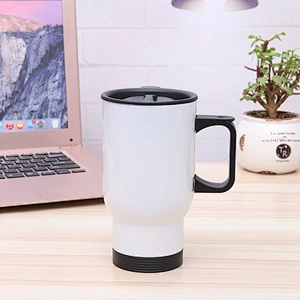 450ml Blank stainless steel sublimation coating tumbler DIY gift heat transfer printing mug with handle