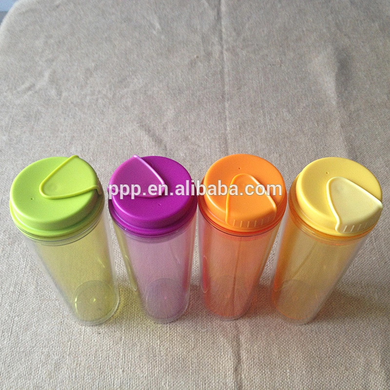 High quality popular easy-carry custom logo double wall bpa free tritan plastic water bottle