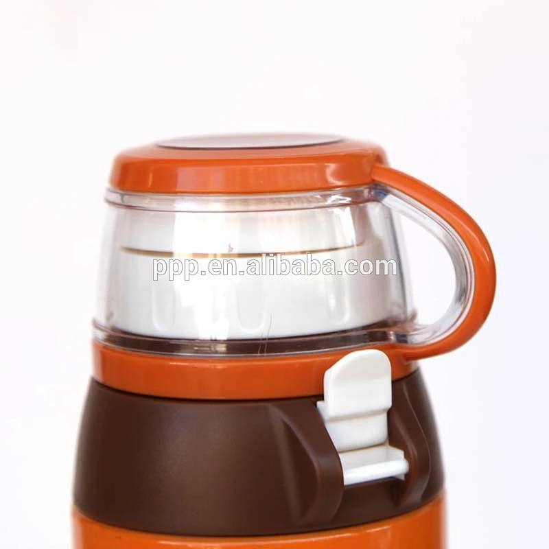 2018 Easy carring double wall stainless steel insulated kid's water bottle with straw and cup sleeve