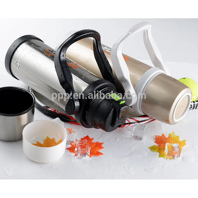 1800 ml leak-proof eco-friendly outdoor activity hiking use stainless steel thermos insulated travel bottle portable with strap