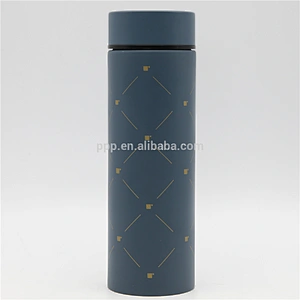 500ml double wall stainless steel vacuum insulated water tumbler with straight body and antislip on bottom/office-use