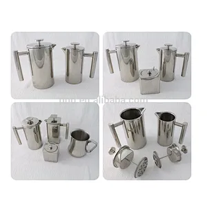 double wall stainless steel logo customized french press coffee maker with plunger