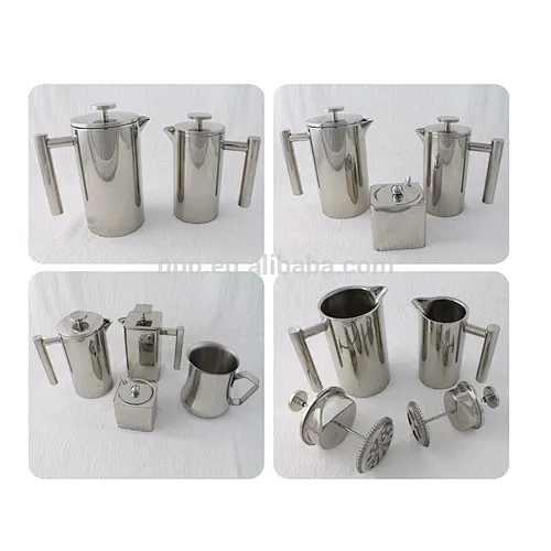double wall stainless steel logo customized french press coffee maker with plunger
