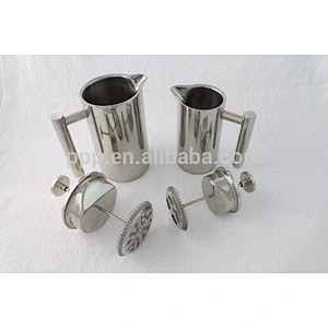 double wall stainless steel logo customized french press coffee maker with plunger