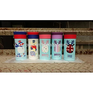 330ml double wall stainless steel double lids vacuum flask/insulated straight bottle for christamas gift