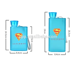 Wholesale custom logo water cup plastic bottle flat water bottle