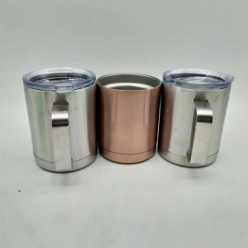 10oz Double wall stainless steel coffee mug 18/8 stainless steel vacuum insulated coffee mug with handle