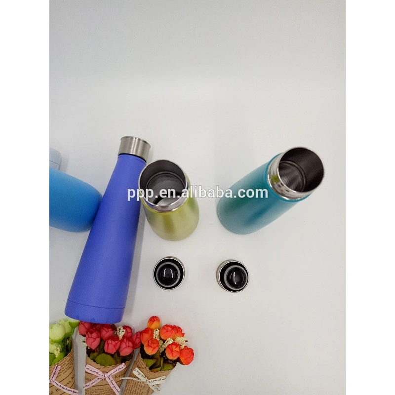 New design colorful double wall stainless steel vacuum water sports bottle
