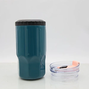 2019 Factory direct sell 14oz double wall stainless steel beer mug vacuum insulated beer can cooler tumbler two lids option