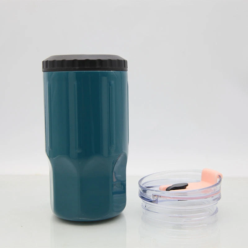 2019 Factory direct sell 14oz double wall stainless steel beer mug vacuum insulated beer can cooler tumbler two lids option