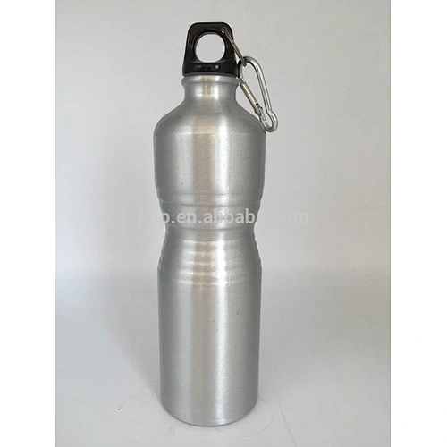 Small-bore aluminum sports water bottle