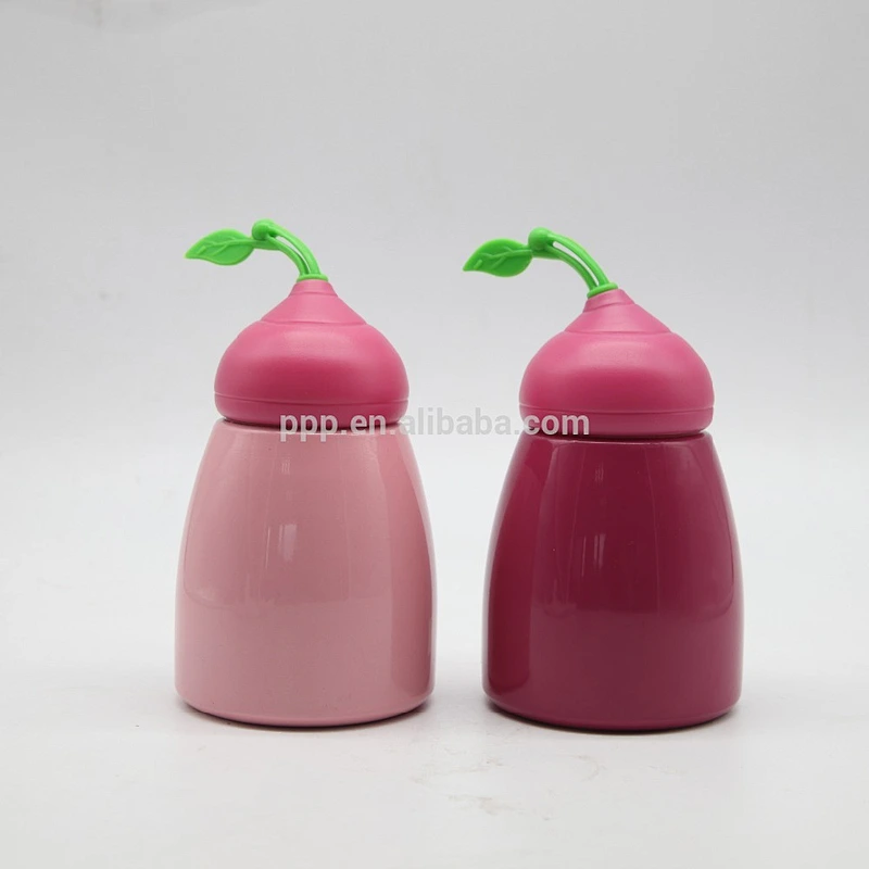 260ml double wall high quality stainless steel mini vacuum flask with silicone handle