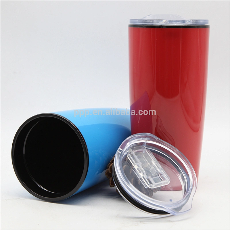 16oz double wall plastic BPA free logo customized auto mug/100% leakproof lid/radian body water tumbler