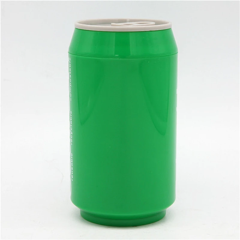 Hot sell 350/450ml lenmon juice cola can AS material promotional plasctic water bottle with press lid